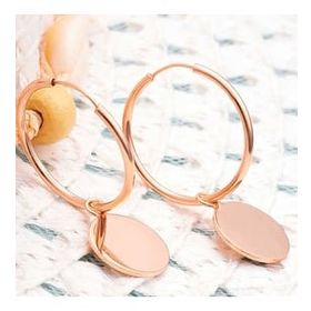 Gumush T8027 Rose Sallantılı Halka Kadın Gümüş Küpe