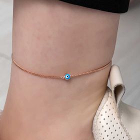 Gumush T8092 Gümüş Rose Nazar Boncuklu Halhal