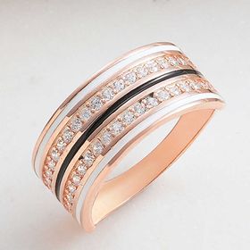 Gumush T8241 Gümüş Rose Zirkon Taşlı Kadın Yüzük