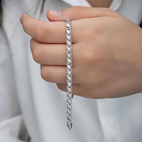 Gumush T8276 Pullu Zincir Kadın Gümüş Bileklik