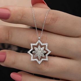 Gumush T8512 Kar Tanesi Kadın Gümüş Kolye