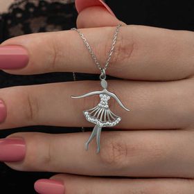 Gumush T8523 Balerin Kadın Gümüş Kolye