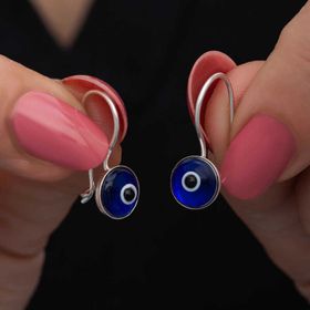 Gumush T8529 Sallantılı Nazar Kadın Gümüş Küpe