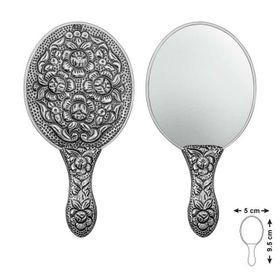Gumush T8644 Gümüş Gül Motifli El Aynası