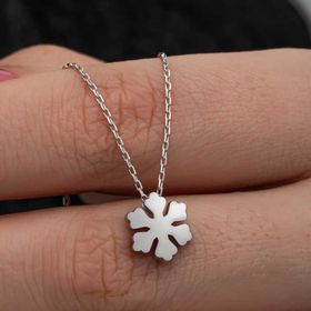 Gumush T8656 Minimal Kar Tanesi Kadın Gümüş Kolye