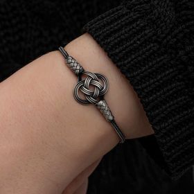 Gumush T8687 Gümüş Kazaziye Örgü Bileklik