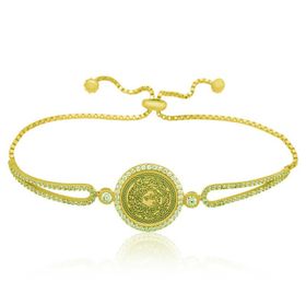 Gumush T8692 Gold Kıtmir Kadın Gümüş Bileklik