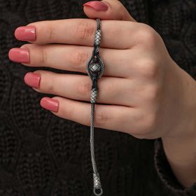 Gumush T8738 Gümüş Kazaziye Örgü Bileklik