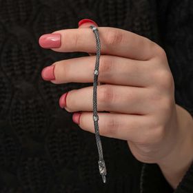 Gumush T8739 Gümüş Kazaziye Örgü Bileklik