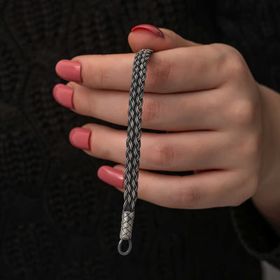Gumush T8742 Gümüş Kazaziye Örgü Bileklik