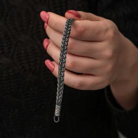 Gumush T8745 Gümüş Kazaziye Örgü Bileklik