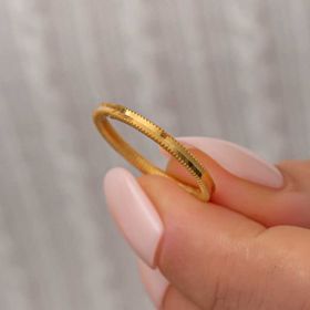 Gumush T8759 Gold Ajda Kadın Gümüş Yüzük