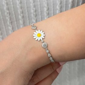 Gumush T8774 Papatya Su Yolu Kadın Gümüş Bileklik