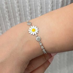 Gumush T8774 Papatya Su Yolu Kadın Gümüş Bileklik