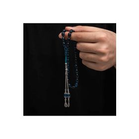 Gumush T8799 Gümüş Püskül Sıkma Kehribar Tesbih