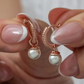 Gumush T8889 Rose İnci Kadın Gümüş Küpe