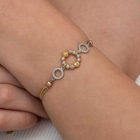 Gumush T8954 Gümüş Renkli Halka Dorika Bileklik
