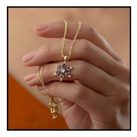 Gümüşistan 14 Ayar Kaplama Lotus Çiçeği Altın Kolye