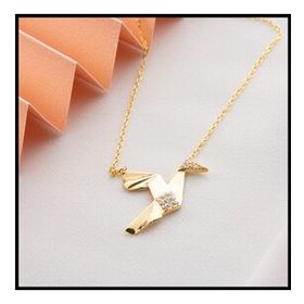 Gümüşistan 925 Ayar Origami Kuş Gümüş Kolye