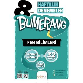 Günay Yayınları - 2022-2023 8. Sınıf 32 Haftalık Bumerang Fen Bilimleri Deneme