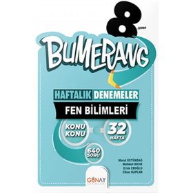 Günay Yayınları - 2022-2023 8. Sınıf 32 Haftalık Bumerang Fen Bilimleri Deneme