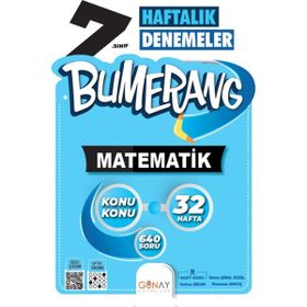 Günay Yayınları - 2025-2026 7.Sınıf Bumerang 32 Haftalık Matematik Denemeleri