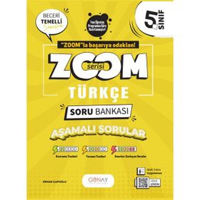 Günay Yayınları - 2025-2026 Güncel Basım 5. Sınıf Zoom Serisi Türkçe Soru Bankası