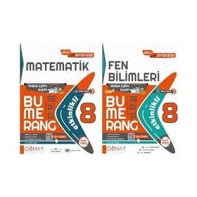 Günay Yayınları - 2025 Yeni 8. Sınıf Bumerang Etkinlikli Matematik ve Fen Bilimleri Soru Bankası Seti