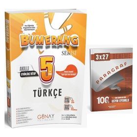 Günay Yayınları - 2026 5. Sınıf Türkçe Bumerang Etkinlikli Akıllı Defter Kitap + Anlakazan Paragraf
