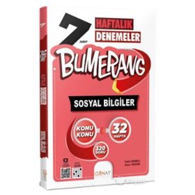 Günay Yayınları 2324 7. Sınıf Bumerang Sosyal Bilgiler Haftalık Denemeler