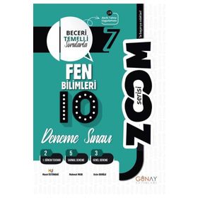 Günay Yayınları 2324 7. Sınıf Zoom Serisi Fen Bilimleri 10'lu Deneme Sınavı