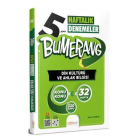 Günay Yayınları 5.Sınıf Bumerang 32 Haftalık Din Kültürü ve Ahlak Bilgisi Denemeleri