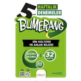 Günay Yayınları 5.Sınıf Bumerang 32 Haftalık Din Kültürü ve Ahlak Bilgisi Denemeleri