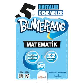 Günay Yayınları 5.Sınıf Bumerang 32 Haftalık Matematik Denemeleri