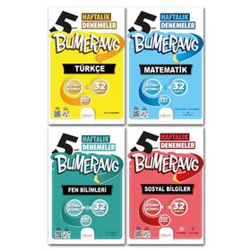 Günay Yayınları 5. Sınıf Bumerang Türkçe Matematik Fen Bilimleri Sosyal Bilgiler Haftalık Denemeler Seti