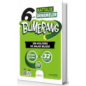 Günay Yayınları 6. Sınıf Bumerang 32 Haftalık Din Kültürü ve Ahlak Bilgisi Denemeleri