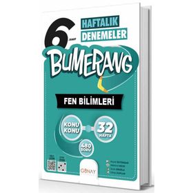 Günay Yayınları 6. Sınıf Bumerang 32 Haftalık Fen Bilimleri Denemeleri