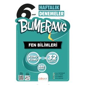 Günay Yayınları 6. Sınıf Bumerang 32 Haftalık Fen Bilimleri Denemeleri