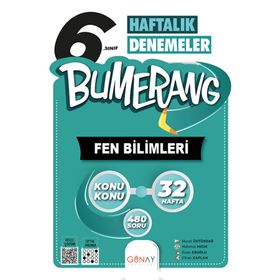 Günay Yayınları 6. Sınıf Bumerang 32 Haftalık Fen Bilimleri Denemeleri