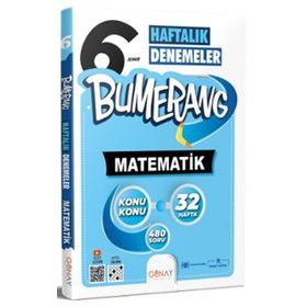 Günay Yayınları 6. Sınıf Bumerang 32 Haftalık Matematik Denemeleri