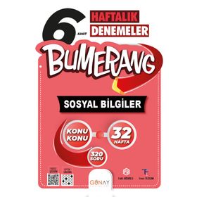 Günay Yayınları 6.Sınıf Sosyal Bilgiler Bumerang Konu Konu Haftalık Denemeler