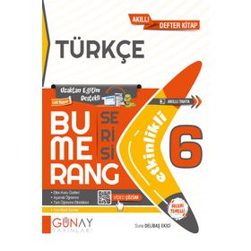 Günay Yayınları 6. Sınıf Türkçe Bumerang Etkinlikli Defter Kitap