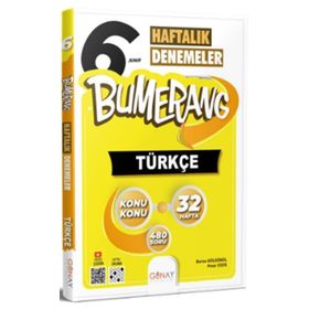 Günay Yayınları 6.Sınıf Türkçe Bumerang Konu Konu Haftalık Denemeleri