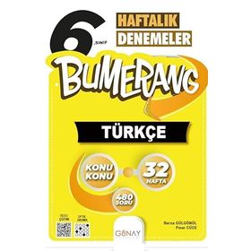 Günay Yayınları 6.Sınıf Türkçe Bumerang Konu Konu Haftalık Denemeleri