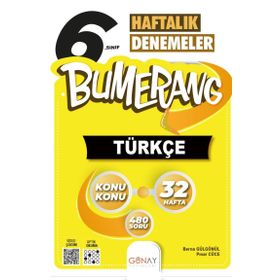 Günay Yayınları 6.Sınıf Türkçe Bumerang Konu Konu Haftalık Denemeleri