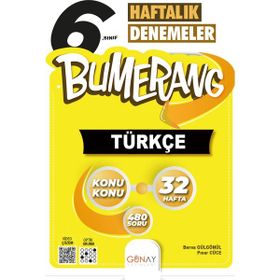 Günay Yayınları 6.Sınıf Türkçe Bumerang Konu Konu Haftalık Denemeleri