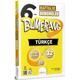 Günay Yayınları 6.Sınıf Türkçe Bumerang Konu Konu Haftalık Denemeleri