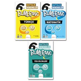 Günay Yayınları - 6. Sınıf Türkçe Matematik Fen Bilimleri Bumerang Haftalık Denemeler