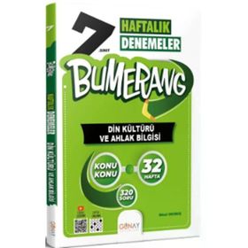 Günay Yayınları 7.Sınıf 32 Haftalık Bumerang Din Kültürü ve Ahlak Bilgisi Soru Bankası