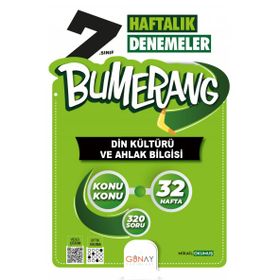 Günay Yayınları 7.Sınıf 32 Haftalık Bumerang Din Kültürü ve Ahlak Bilgisi Soru Bankası